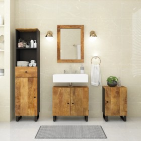 Conjunto de muebles de baño 4 piezas madera maciza de mango de vidaXL, Muebles de baño - Ref: Foro24-3200644, Precio: 329,99 ...