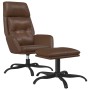 Sillón de relax con reposapiés cuero artificial marrón brillo de vidaXL, Sillones - Ref: Foro24-3097747, Precio: 129,54 €, De...