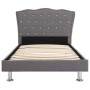 Light gray fabric bed frame 90x200 cm by vidaXL, Beds and slatted bases - Ref: Foro24-280537, Price: 164,39 €, Discount: %