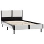 Estructura de cama de cuero sintético blanco y negro 90x200 cm de vidaXL, Camas y somieres - Ref: Foro24-280282, Precio: 108,...