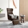 Relaxation armchair and footrest in shiny brown artificial leather by vidaXL, Armchairs - Ref: Foro24-3097722, Price: 113,15 ...