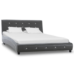 Gray synthetic leather bed frame 120x200 cm by vidaXL, Beds and slatted bases - Ref: Foro24-280323, Price: 161,34 €, Discount: %