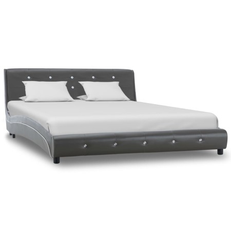 Gray synthetic leather bed frame 140x200 cm by vidaXL, Beds and slatted bases - Ref: Foro24-280324, Price: 192,99 €, Discount: %