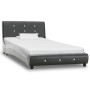 Estructura de cama de cuero sintético gris 90x200 cm de vidaXL, Camas y somieres - Ref: Foro24-280322, Precio: 159,43 €, Desc...