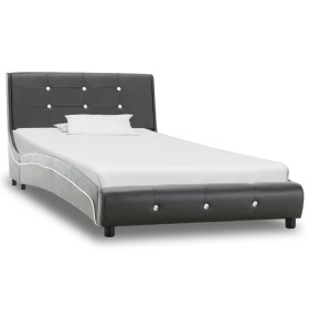 Estructura de cama de cuero sintético gris 90x200 cm de vidaXL, Camas y somieres - Ref: Foro24-280322, Precio: 159,99 €, Desc...