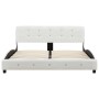 Estructura de cama de cuero sintético blanco 140x200 cm de vidaXL, Camas y somieres - Ref: Foro24-280314, Precio: 230,77 €, D...