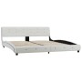 Estructura de cama de cuero sintético blanco 180x200 cm de vidaXL, Camas y somieres - Ref: Foro24-280316, Precio: 222,74 €, D...