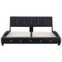 Estructura de cama de cuero sintético negro 140x200 cm de vidaXL, Camas y somieres - Ref: Foro24-280319, Precio: 212,74 €, De...