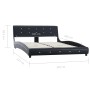 Estructura de cama de cuero sintético negro 140x200 cm de vidaXL, Camas y somieres - Ref: Foro24-280319, Precio: 212,74 €, De...