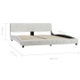 Estructura de cama de cuero sintético blanco 180x200 cm de vidaXL, Camas y somieres - Ref: Foro24-280316, Precio: 222,74 €, D...