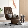 Relaxation armchair and footrest in shiny brown artificial leather by vidaXL, Armchairs - Ref: Foro24-3097718, Price: 103,99 ...