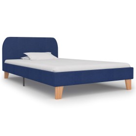 Blue fabric bed frame 90x200 cm by vidaXL, Beds and slatted bases - Ref: Foro24-280876, Price: 145,99 €, Discount: %