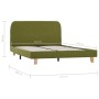 Green fabric bed frame 120x200 cm by vidaXL, Beds and slatted bases - Ref: Foro24-280882, Price: 207,45 €, Discount: %