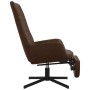 Relaxation armchair and footrest in shiny brown artificial leather by vidaXL, Armchairs - Ref: Foro24-3097718, Price: 103,99 ...