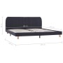 Dark gray fabric bed frame 180x200 cm by vidaXL, Beds and slatted bases - Ref: Foro24-280870, Price: 247,99 €, Discount: %