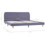 Estructura de cama de tela gris claro 160x200 cm de vidaXL, Camas y somieres - Ref: Foro24-280874, Precio: 176,99 €, Descuent...