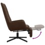 Sillón de relax y reposapiés cuero artificial marrón brillante de vidaXL, Sillones - Ref: Foro24-3097718, Precio: 103,19 €, D...