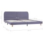 Estructura de cama de tela gris claro 180x200 cm de vidaXL, Camas y somieres - Ref: Foro24-280875, Precio: 164,40 €, Descuent...