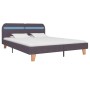 Estructura de cama con LED tela gris topo 180x200 cm de vidaXL, Camas y somieres - Ref: Foro24-280915, Precio: 174,99 €, Desc...