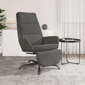 Sillón de relax con reposapiés terciopelo gris oscuro de vidaXL, Sillones - Ref: Foro24-3097909, Precio: 119,99 €, Descuento: %