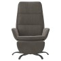 Sillón de relax con reposapiés terciopelo gris oscuro de vidaXL, Sillones - Ref: Foro24-3097909, Precio: 119,61 €, Descuento: %