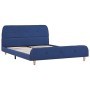 Estructura de cama de tela azul 140x200 cm de vidaXL, Camas y somieres - Ref: Foro24-280928, Precio: 180,93 €, Descuento: %