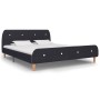 Estructura de cama de tela gris oscuro 160x200 cm de vidaXL, Camas y somieres - Ref: Foro24-280919, Precio: 159,16 €, Descuen...