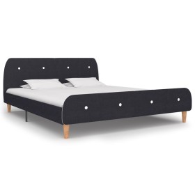 Dark gray fabric bed frame 160x200 cm by vidaXL, Beds and slatted bases - Ref: Foro24-280919, Price: 157,99 €, Discount: %