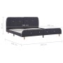 Estructura de cama de tela gris oscuro 160x200 cm de vidaXL, Camas y somieres - Ref: Foro24-280919, Precio: 159,16 €, Descuen...