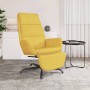 Sillón de relax con reposapiés terciopelo amarillo mostaza de vidaXL, Sillones - Ref: Foro24-3097915, Precio: 128,05 €, Descu...