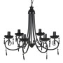 Black ceiling chandelier with crystals and six elegant spotlights by vidaXL, chandeliers - Ref: Foro24-240689, Price: 73,69 €...