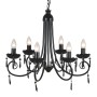 Black ceiling chandelier with crystals and six elegant spotlights by vidaXL, chandeliers - Ref: Foro24-240689, Price: 73,69 €...