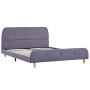 Estructura de cama de tela gris claro 140x200 cm de vidaXL, Camas y somieres - Ref: Foro24-280923, Precio: 147,77 €, Descuent...