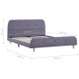 Estructura de cama de tela gris claro 140x200 cm de vidaXL, Camas y somieres - Ref: Foro24-280923, Precio: 147,77 €, Descuent...