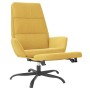 Sillón de relax con reposapiés terciopelo amarillo mostaza de vidaXL, Sillones - Ref: Foro24-3097915, Precio: 128,05 €, Descu...