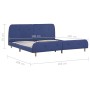 Blue fabric bed frame 160x200 cm by vidaXL, Beds and slatted bases - Ref: Foro24-280929, Price: 194,54 €, Discount: %