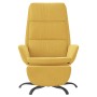 Sillón de relax con reposapiés terciopelo amarillo mostaza de vidaXL, Sillones - Ref: Foro24-3097915, Precio: 128,05 €, Descu...