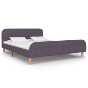 Taupe fabric bed frame 140x200 cm by vidaXL, Beds and slatted bases - Ref: Foro24-280938, Price: 221,72 €, Discount: %