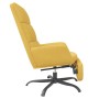 Sillón de relax con reposapiés terciopelo amarillo mostaza de vidaXL, Sillones - Ref: Foro24-3097915, Precio: 128,05 €, Descu...