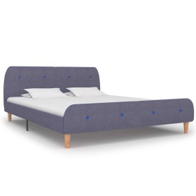 Estructura de cama de tela gris claro 180x200 cm de vidaXL, Camas y somieres - Ref: Foro24-280925, Precio: 160,99 €, Descuent...