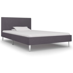 Gray fabric bed frame 90x200 cm by vidaXL, Beds and slatted bases - Ref: Foro24-280946, Price: 119,86 €, Discount: %