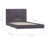 Estructura de cama de tela gris 90x200 cm de vidaXL, Camas y somieres - Ref: Foro24-280946, Precio: 119,99 €, Descuento: %