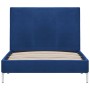 Blue fabric bed frame 90x200 cm by vidaXL, Beds and slatted bases - Ref: Foro24-280951, Price: 97,99 €, Discount: %