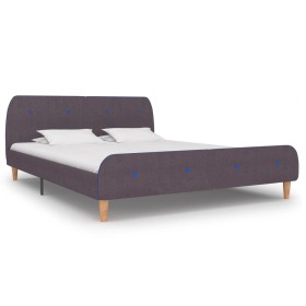 Estructura de cama de tela gris topo 160x200 cm de vidaXL, Camas y somieres - Ref: Foro24-280939, Precio: 167,99 €, Descuento: %