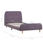 Estructura de cama de tela gris topo 90x200 cm de vidaXL, Camas y somieres - Ref: Foro24-280936, Precio: 122,09 €, Descuento: %