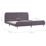 Estructura de cama de tela gris topo 160x200 cm de vidaXL, Camas y somieres - Ref: Foro24-280939, Precio: 166,68 €, Descuento: %