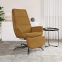 Sillón de relax con reposapiés terciopelo marrón de vidaXL, Sillones - Ref: Foro24-3097916, Precio: 97,08 €, Descuento: %