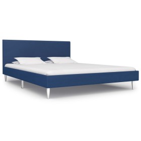 Blue fabric bed frame 140x200 cm by vidaXL, Beds and slatted bases - Ref: Foro24-280953, Price: 216,99 €, Discount: %