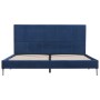 Blauer Stoffbettrahmen 140x200 cm von vidaXL, Betten und Lattenroste - Ref: Foro24-280953, Preis: 216,99 €, Rabatt: %