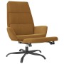 Sillón de relax con reposapiés terciopelo marrón de vidaXL, Sillones - Ref: Foro24-3097916, Precio: 97,08 €, Descuento: %